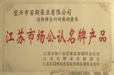 江苏市场公认名牌产品：宙斯牌系列耐腐耐磨泵