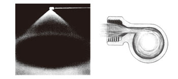 C型广角喷嘴喷雾形状